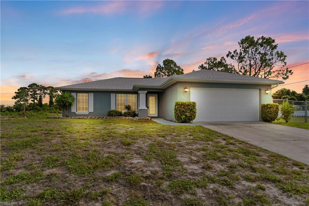 Opportunity awaits with this spacious 4-bedroom, 2-bath home situated on an oversized corner lot just minutes from the Fort Myers city limits. While the home could benefit from cosmetic updates and renovations, it offers excellent fundamentals, a functional floor plan, and major system upgrades that make it a worthwhile investment for a homeowner looking to build equity or an investor seeking value.

Recent improvements include a new roof, AC system, hot water heater, and reverse osmosis water system, all approximately three years old and still covered by manufacturer warranties. The reverse osmosis system has been relocated inside the garage to help protect and extend its lifespan.

The thoughtfully designed floor plan features an eat-in kitchen, breakfast nook, formal dining area, and a large island with bar seating. Additional highlights include a built-in desk area, flexible bonus space, and a desirable split-bedroom layout offering privacy for family and guests.

The oversized great room provides ample space for entertaining, family gatherings, game nights, or creating the ultimate media room. French doors lead to the lanai overlooking the fenced backyard, creating an inviting indoor-outdoor living experience.

The oversized corner lot includes a double-entry gate for convenient backyard access and plenty of room for outdoor activities, storage, or future enhancements. Impact windows and reclaimed irrigation water add additional value and efficiency.

This home is ideal for buyers who can see beyond the cosmetic updates and recognize the tremendous potential it offers. With solid construction, major mechanical updates already completed, and a highly functional layout, a little vision and renovation can transform this property into a beautiful family home while building immediate equity.

Features Include:
• New Roof (Approx. 3 Years Old)
• New AC System (Approx. 3 Years Old)
• New Hot Water Heater (Approx. 3 Years Old)
• Reverse Osmosis Water System
• Impact Windows
• Split Floor Plan
• Large Great Room
• Bonus/Flex Space
• Built-In Desk Area
• Fenced Backyard with Double Gate Access
• Oversized Corner Lot
• Reclaimed Water Irrigation

A home with great bones, valuable upgrades, and unlimited potential for the right buyer.