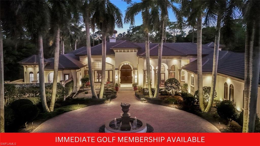 Exquisite Estate with Immediate Full Golf Membership Available. Nestled on over an acre of lush, private grounds within the exclusive, award-winning Grey Oaks Country Club, 2804 Silverleaf Lane is a true masterpiece. This impeccably renovated residence, designed by renowned interior designer Jeffrey Fisher, offers the perfect blend of timeless elegance and modern luxury.
Boasting 5,300 square feet of transitional living space, this home is bathed in natural light, thanks to soaring ceilings and expansive walls of glass. Nearly every room opens seamlessly to the outdoors for effortless indoor-outdoor living. The gourmet kitchen is a culinary dream, featuring top-of-the-line Wolf appliances, a custom range hood and enviable workspace connecting effortlessly to the family room adorned with two entire walls of glass. A spacious informal dining area completes this expansive, open-concept space.  The family room leads into a versatile wing that houses one of four ensuite bedrooms, currently utilized as a sophisticated office. Two additional guest suites with beautifully renovated baths are tucked away in this wing, along with a private, screened porch—offering guests a tranquil retreat for morning coffee or afternoon relaxation.
At the heart of the home, the glass-enclosed living room with a fireplace creates an inviting focal point, while the formal dining room with its soaring ceiling, illuminated by an artful Shiro-Noda chandelier, sets the stage for unforgettable gatherings. A glass-lined corridor leads to the private, wood-paneled study, complete with a fireplace, and to the expansive owner’s suite.
The lavish owner’s retreat offers a serene sitting area and French doors that open to a secluded terrace and spa—providing the perfect sanctuary for relaxation. The spa-inspired owner’s bath is a luxurious haven, featuring custom cabinetry, an outdoor shower, and exquisite attention to detail. The suite is further enhanced by custom-fitted walk-in closets, ensuring ample space for your wardrobe and personal items.
Stepping outside, you'll be captivated by the beautifully landscaped grounds, tranquil fountains, and a stunning custom pool, designed to be a private oasis. An impressive summer kitchen and lanai, complete with a third fireplace, offer the ultimate setting for al fresco dining and entertaining. This home also offers a spacious three-car garage, abundant storage, and immediate access to all that the unparalleled Grey Oaks Country Club has to offer, including 54 holes of championship golf, a world-class racquet center with tennis and pickleball courts, and a state-of-the-art, 30,000-square-foot wellness center and spa.  Offered fully furnished with select exclusions, this magnificent estate provides an extraordinary opportunity to experience the ultimate in luxury living. Combined with the added benefit of an immediate Full Golf Membership, your life of leisure and elegance in paradise begins here.
