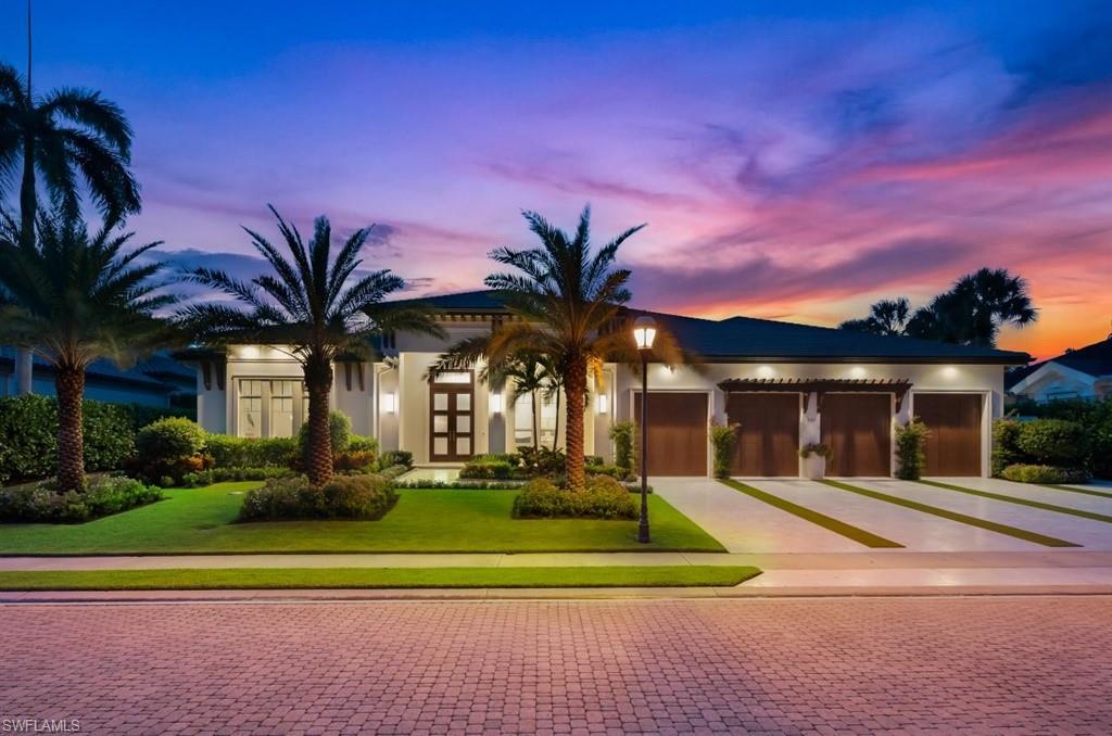 Riverview homes proudly presents this spectacular, coastal inspired, new construction home in the exclusive community of Bay Colony Shores. This masterfully crafted, lake front residence offers breathtaking views of the sunset, ensuring you the ultimate Florida lifestyle. The expansive great room, anchored by the chef inspired kitchen featuring Wolf & Sub-Zero appliances, oversized island, walk-in butler’s pantry and nearby wet bar with dual Sub-Zero wine columns, flows effortlessly to the magnificent outdoor living area, highlighted by the outdoor kitchen and custom pool and spa with water/fire bowl features. Artfully designed and crafted, this residence features four-bedrooms, a guest wing with private entry, two offices, and a bonus room with wet bar offering today’s sophisticated buyer the ultimate in luxury living. Enjoy the first-class amenities Bay Colony offers exclusively to residents including the gorgeous, newly remodeled, Bay Colony Beach Club offering casual and formal dining, tennis club, concierge service program and optional golf membership at the award-winning Bay Colony Golf Club.
