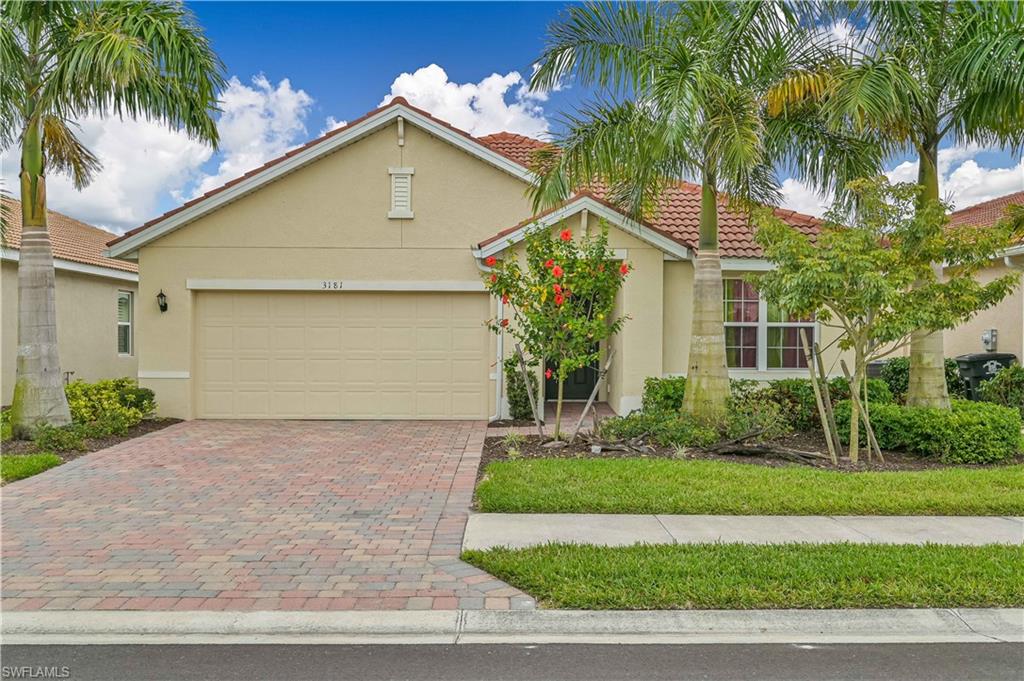 This barely lived in Aria floorplan is now available for sale in the highly sought after Lindsford Community. This home is on a premium lot featuring a beautiful and relaxing lake view with lots of wildlife. This one story 3 bed 2 bath home includes many features & an open-concept design enhancing the feel of this home. The kitchen includes a large island perfect for family dining or entertaining, pantry, plenty of cabinets & counter space. Dining room & living room overlook lanai for peaceful lake views any time. Large Master suite offers upgraded tile flooring & is located at the back of the home for privacy & will accommodate a king size bed. Master bath includes a double vanity, walk-in closet & separate linen closet. Located in central Fort Myers, the Lindsford community is convenient too everything you need only a 20-minute drive to RSW International Airport, Historic Downtown River District, shopping, dining not to mention world-class beaches. Lindsford community has very low HOA fees, lawn care included with plenty of amenities including fitness, pool, gym, tennis & bike trail runs right through the neighborhood.