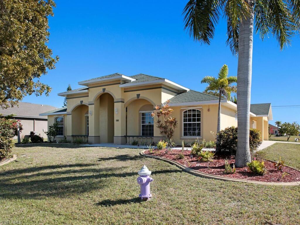 What a great opportunity to own this single-family home on a corner lot in SE Cape Coral. The home has 7 bedrooms, 3 bathrooms, 2 car garage, a fenced in yard, and so much more! The home was previously used as an assisted living. The 7 bedrooms are split into three sections of the home and still provides you great living space, and open kitchen, and a large lanai area. Some additional features of the home include: washer/dryer in the residence, large pantry, NEW AC in 2020, Water Heated New in 2017,and 50 Amp breaker for generator. It is also located near everything you could need from groceries, hardware stores, restaurants, and other shopping.