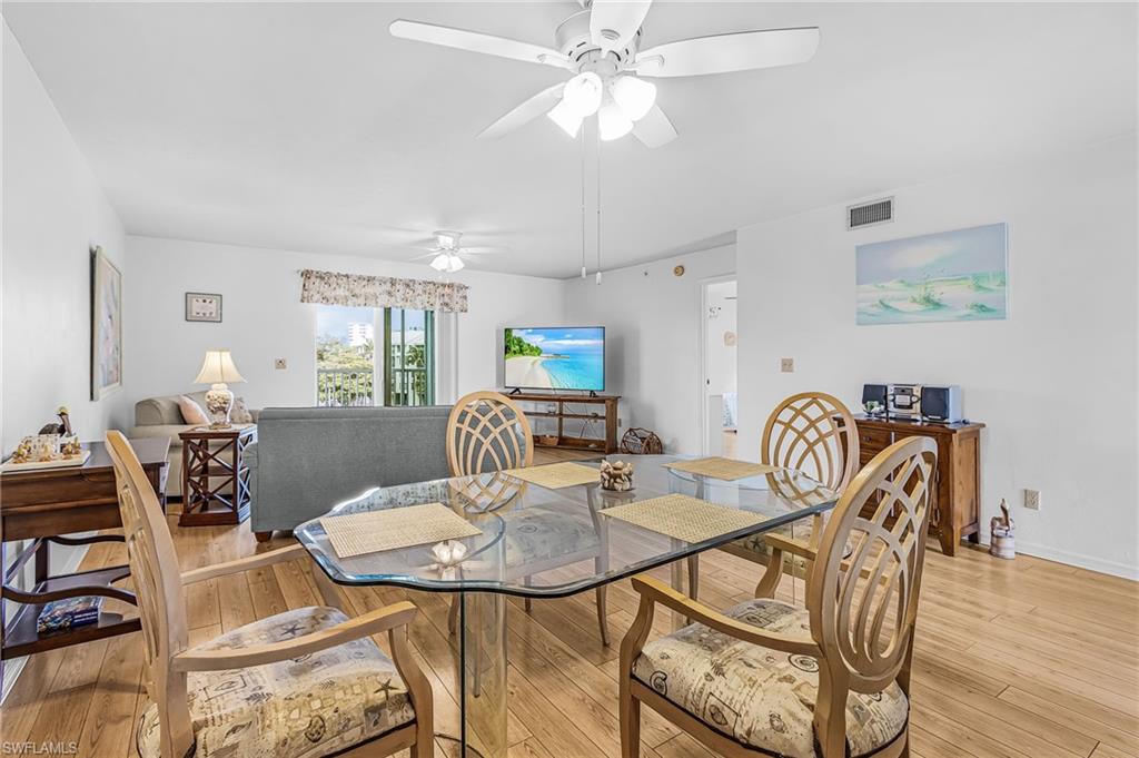 Located in the highly desirable Bay Beach community, this Royal Pelican residence offers an exceptional combination of amenities, location, and convenience.  Just a short walk to beach access, this well-maintained 2-bedroom / 2-bathroom condo is being sold turnkey furnished and ready for immediate enjoyment as a primary residence, vacation getaway, or investment rental property.  The spacious floor plan includes two private lanais—one accessible from the primary bedroom and the other from the living room—providing the perfect spaces to relax and enjoy the coastal lifestyle. Additional features include laminate wood-look flooring, a full-size washer and dryer, one assigned/deeded outdoor parking space, and a new A/C system installed in 2022.  Royal Pelican residents enjoy an impressive selection of amenities, including two swimming pools, shuffleboard, a clubhouse, fishing pier, pickleball courts, tennis courts, and walking trails. Beach access is conveniently located just across Estero Boulevard.  Situated on the sought-after south end of Fort Myers Beach, the property is within walking distance of Santini Plaza and offers easy access to Lovers Key State Park, Bonita Springs, and Naples.