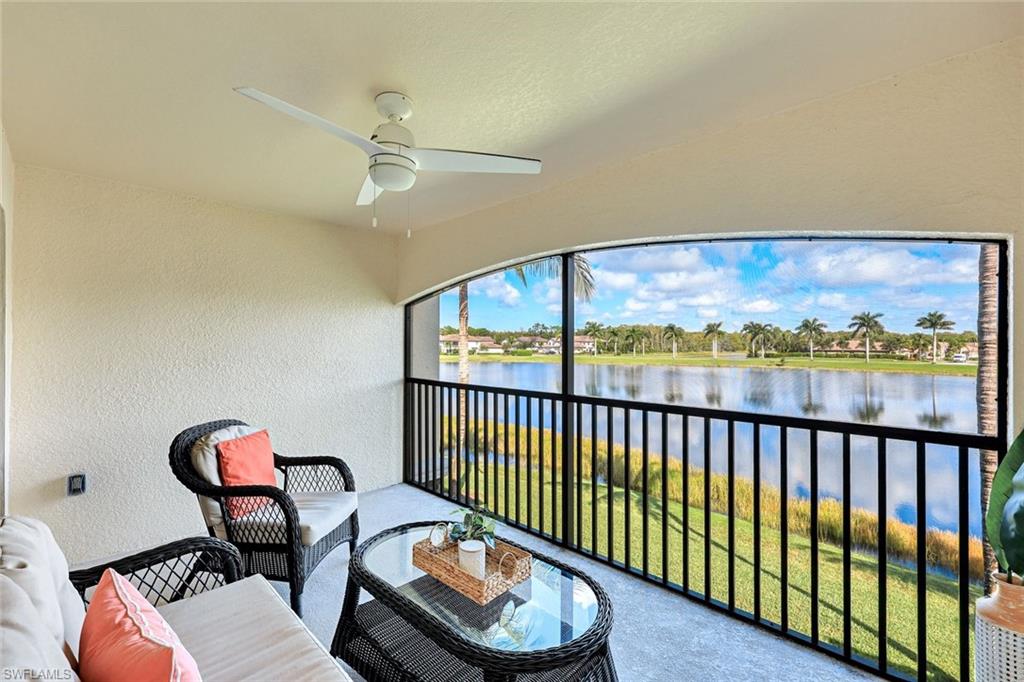 2 + bedroom, 2 bath, plus den (set up as a third bedroom with doors) second floor unit (no one above) in prestigious Treviso Bay. Watch the wildlife and enjoy beautiful sunsets while relaxing on one of the two lanais. Enjoy resort style living with on-site spa services, fitness center, tennis facility and open air bar/restaurant. Swim or just relax by the large, zero entry pool. For the golfers, TPC at Treviso Bay is outstanding with a comprehensive practice facility and 18 meticulously maintained and beautiful holes. A truly spectacular and challenging golfing experience. Other amenities offered are available: Tennis Courts, Pickleball, Bocce Ball, Spa, Salon, Lagoon & Lap Pools, Tiki Bar and more.