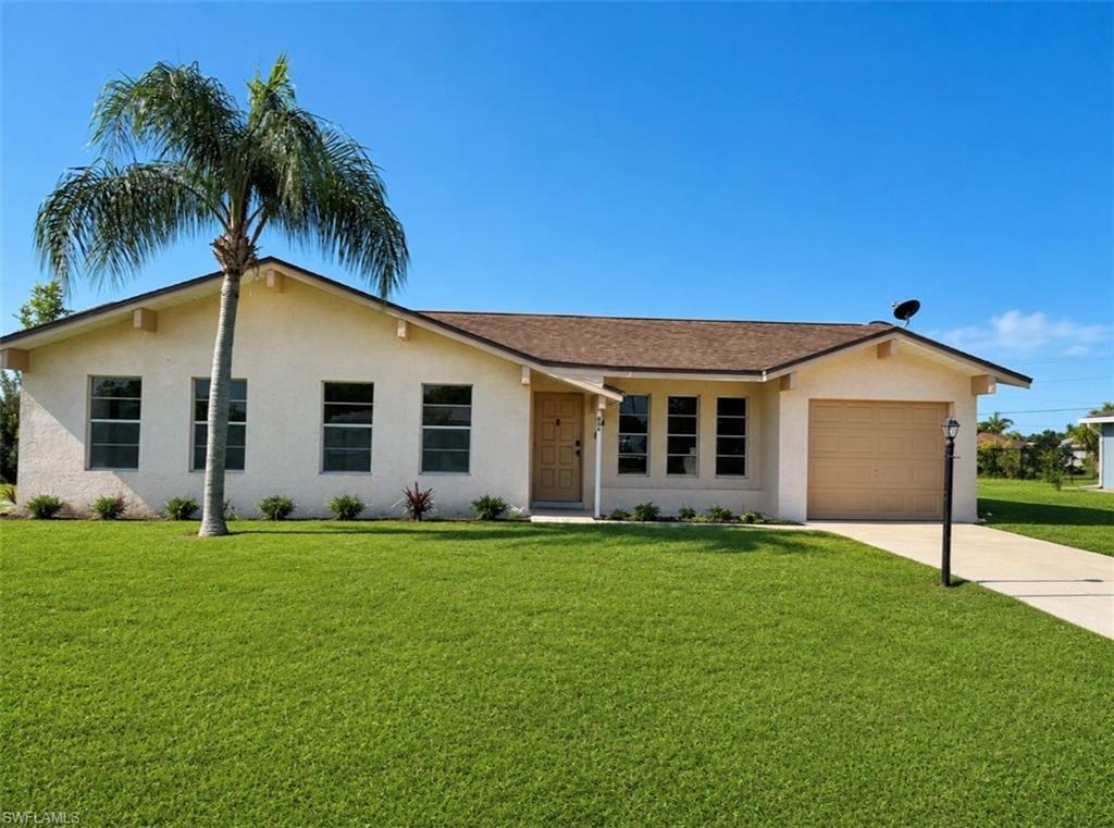 Affordable 3 bedroom 2 bath home in the popular Willow Lake South neighborhood with wide streets and curbs, CENTRAL WATER AND SEWER, canal in the backyard for privacy, NEW ELECTRICAL PANEL BOX IN 2026, water heater replaced in 2018, NEW DIMENSIONAL SHINGLE ROOF IN 2017, 12 X 12 screened lanai overlooking the backyard, ceramic tile floors throughout, primary bedroom with access to private bathroom with walk in shower, kitchen with large pantry, single garage with opener, excellent location just minutes to I-75, Ft Myers and SWFL International Airport. NO FLOOD INSURANCE REQUIRED. LEHIGH IS THE HIGHEST ELEVATION IN LEE COUNTY.