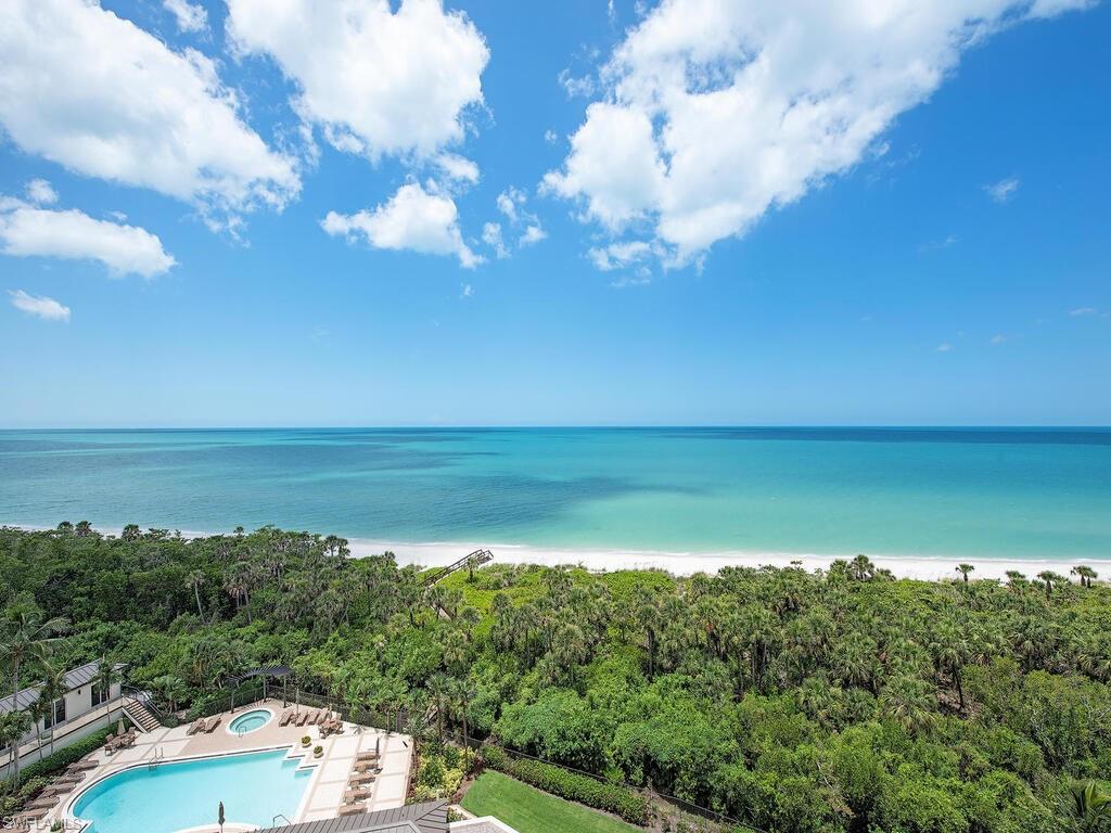 C3418 - Bright, Sunny, corner Bay Colony BEACHFRONT Contessa JEWEL w/cabana available separately! Perfect easy-beachy living "smack-dab" on the sand, w/stunning, panoramic, floor-to-ceiling window walls wrapping the entire Gulf-front living areas. Contessa, renowned for private, unobstructed Gulf-front views, will soon be the envy of all, due to its $3M+ Lobby & Amenity floor Re-Mastering now underway with a November 2021 completion. Chiseled-edge flooring, foyer & kitchen custom cabinetry, granite counters, S/S appliances, three generous bedrooms, each w/en-suite bath, a den currently being used for dining + guest powder room accommodates all with ease. Contessa offers all the amenities one anticipates in a tower of this stature, including attended 24/7 front desk + a rare on-site Har-Tru tennis court. Don’t forget the exceptional World Class included amenities via your Bay Colony & Pelican Bay Membership privileges: 2½ miles of sugar white sand beach, 3 Gulf-Front Beach Clubs w/casual open air or more formal indoor dining, attended beach services, 3 tennis centers, state-of-the-art fitness, life-long learning center, canoeing, kayaking, miles of walking, biking, & nature paths.