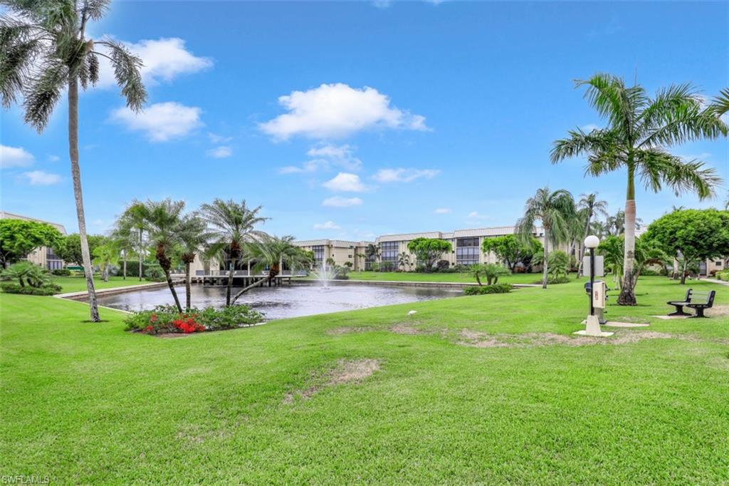 This nicely remodeled Naples condo is the epitome of living in paradise. Located in the beautiful Hidden Lake Villas of Park Shore,  this nicely remodeled unit with two bedrooms and two bathrooms is perfect for anyone looking to find their ideal vacation home. Situated on the first floor, which is rarely available, the space is quite sizable and provides stunning lake views. A private screened in lanai is included in this home, as well as an in-unit laundry and utilities room. This unit also features new windows throughout and a conveniently located assigned parking spot! Amenities are splendid and include a swimming pool, tennis and pickleball courts, and a clubhouse on the lake providing a view like no other. This condo is located in one of the best neighborhoods of North Naples and is only a short distance from the top dining and shops, such as the Village Shops on Venetian Bay and Naples 5th Avenue. Enjoy Stunning sunsets from Park Shore Associations private beach entrance with beautiful park facilities and private parking. Turnkey is also a possible option. Don't miss out on owning this piece of paradise!
