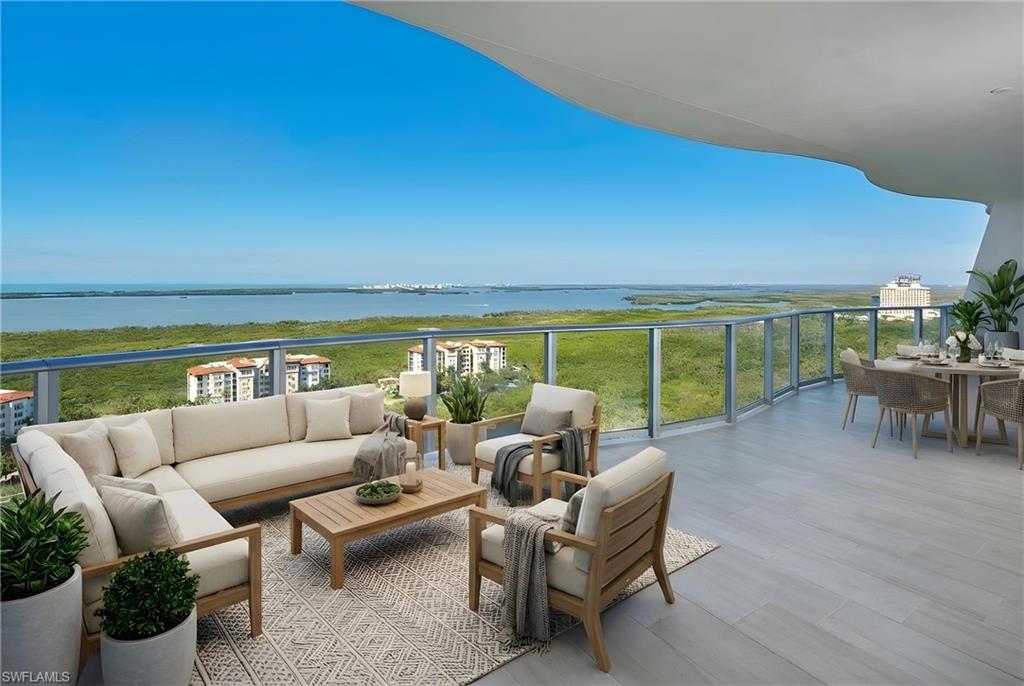 One or more photo(s) has been virtually staged, AI generated or rendered.  Infinity at The Colony represents the pinnacle of high-rise luxury living and a one-of-a-kind amenity offering. This architecturally striking tower offers sweeping views of Estero Bay, the Gulf skyline, golf course fairways, and lush preserves — all framed by walls of glass and expansive terraces designed for true indoor-outdoor living. 
Private elevator entry welcomes you into a grand residence featuring soaring ceilings, 10 foot floor-to-ceiling sliders.Views over the Gulf and views east overlooking the gorgeous Colony landscape, enjoy both sunrises and sunsets. 
Gourmet kitchens include gas cooking, Thermador appliances, oversized islands, and custom cabinetry. Spacious owner’s suites capture breathtaking views and spa-inspired baths create a true retreat. Built in gas grill on the lanai, two-car private garage.
Spend your days taking advantage of the on-site amenities including rooftop sunset terrace, pickleball court, beach entry pool, poolside café with food and bar service, pool with 2 lap lanes, fire pit, elevated hot and cold plunge pools, par-3 putting course, day cabanas, bocce lawns, yoga lawn, dog park, social rooms, fitness center, movie theater, game room and guest suites. Come discover what makes us infinitely unique.
The Colony presents the best possible lifestyle with membership to private dining at The Bay Club, private beach park, tennis, canoeing/kayaking, sailing club, bocce, and the latest sensation...Pickleball! Located within minutes of shopping, restaurants, sports arenas, performing art centers, world-renowned beaches, and SWFL international airport.