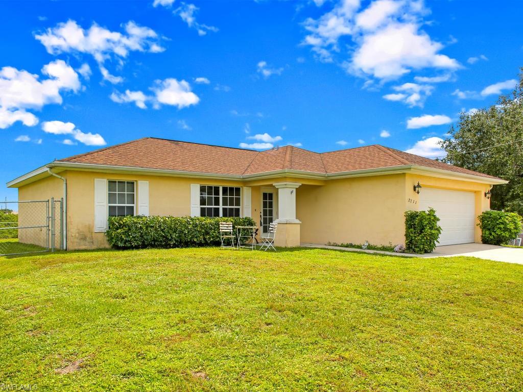 Great opportunity in Lehigh Acres for a half acre single family home. The home offers 3 bedrooms, 2 bathrooms, 2 car garage, automatic sprinklers, and a fully fenced in yard. Perfect to play with your kids, let your dog’s run freely, and store your outdoor toys. The split floor plan gives you privacy for you and your guest.