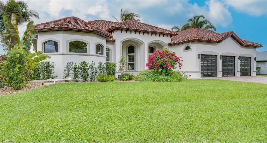 Minutes from the Gulf, rent one of the most beautiful homes in one of Cape Coral's most prestigious Golf communities. This spacious single-family home is located in Cape Coral's Golf course, a premier five-star community. Residents enjoy exceptional amenities including Golfing, tennis, restaurants and much more. The home features 4  bedrooms plus a den/office and 3.5 bathrooms, including a large primary suite with garden tub, separate showers, and dual vanities. The  living room offers bright light which flows into the open-concept kitchen and dining area - ideal for entertaining. Additional highlights include a 3-car garage, screened lanai with beautiful private Golf views, and a  heated pool for year-round enjoyment. Enjoy luxury living in this exceptional resort-style community. 

Information contained herein is deemed reliable but not guaranteed.  Available as an Annual unfurnished rental.