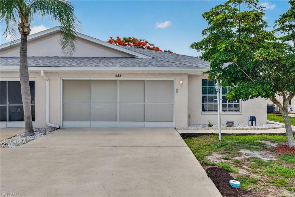 Villages of Bethany Trace gated community! This beautifully updated villa offers 2 bedrooms + den, 2 bathrooms, and a 2-car garage. Enjoy the heated community pool year-round in this charming and well-maintained neighborhood. Inside, you’ll love the spacious layout, large bedrooms with walk-in closets, and luxury vinyl plank flooring with upgraded trim throughout the home, excluding the bathrooms. Both bathrooms feature tile flooring. The kitchen has been updated with new Samsung appliances including the refrigerator, oven, microwave, and dishwasher. The majority of the interior has been freshly painted, and upgraded fans and modern light fixtures have been installed throughout the home, including the bedrooms, den, living room, kitchen, dining area, hallways, and lanai. Relax on your private screened lanai with privacy screen. New roof installed in 2021! Whether you’re looking for a full-time residence or the perfect winter getaway, this villa is a must-see. Call today to schedule your private showing!
