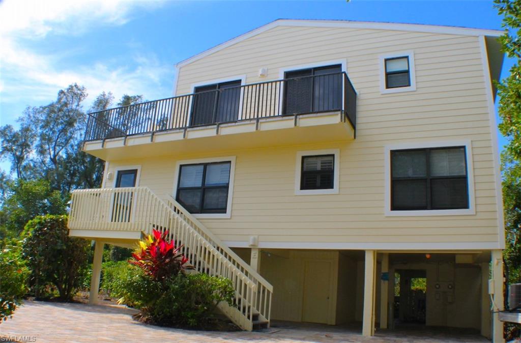Some of the most sweeping views of the Gulf of Mexico are right here at Clamshell. This recently resided 3 bedroom townhome is beautifully updated & has high impact sliders and windows throughout. The townhouse design offers a spacious living room with open kitchen along with the guest bedroom and bath on the main living level. The top floor has the master bedroom which opens out onto a large open deck that provides beautiful sunset views. The third bedroom has an attached half bath and also opens out to the open deck through another high impact slider. The large master bath is nicely updated and the entire unit is beautifully furnished. Beneath the home is the covered parking area along with a huge storage closet for all of your outdoor needs. The townhome comes fully furnished along with the bikes, gas grill & beach equipment! This is the perfect second home and investment property for the discerning Buyer. Tucked away on Olde Middle Gulf Drive, this is truly a hidden gem on Sanibel. 
1 rental per 28 days from November 1 to May 1. Weekly from May 1 to November 1.