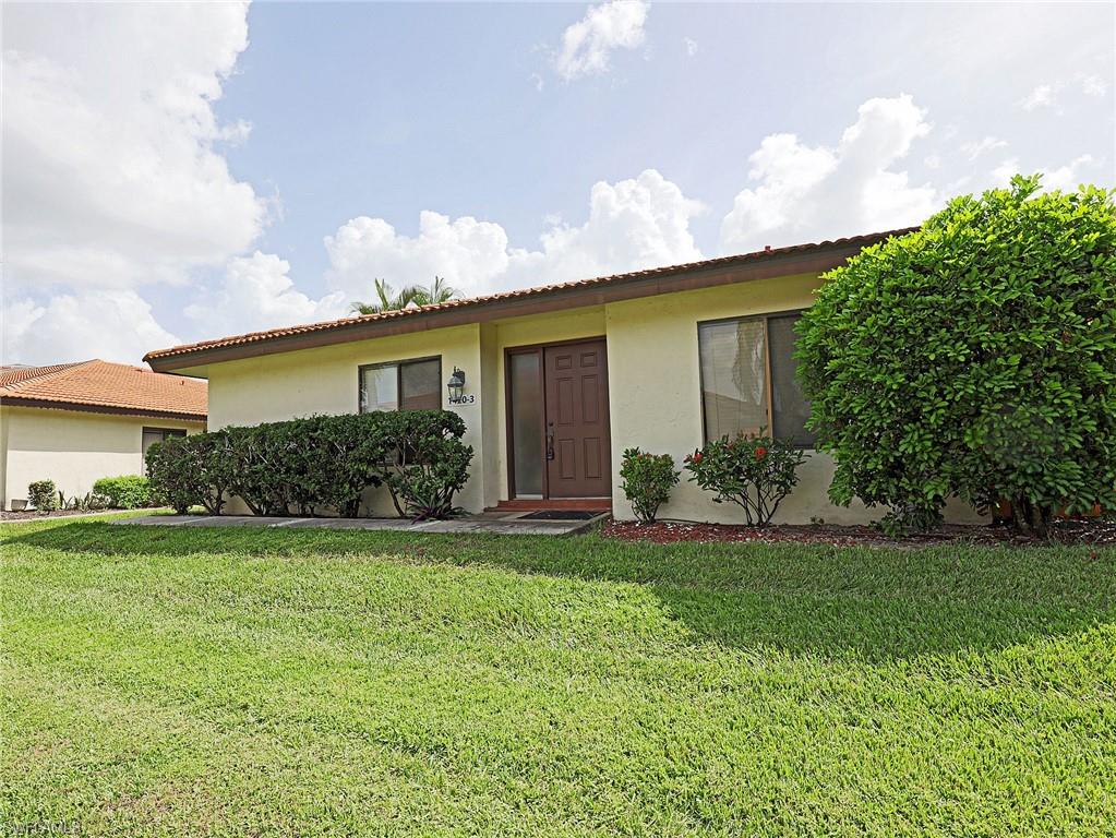 Located at The Hamlet this secluded community is hidden just off of Summerlin and Colonial Blvd. (off Somerset).  This 2 bedroom, 2 bath villa offers 1220 square foot of living area PLUS a privacy courtyard!  Spacious rooms include a breakfast bar, formal dining and informal breakfast area.  The master bedroom offers a private master bath and the second bath is located just outside the second bedroom.  The separate laundry room in the villa offers a full size washer and dryer.  Private assigned parking is available for two vehicles.  The community offers a terrific swimming pool. Pets are okay with owner approval and paid pet fees.