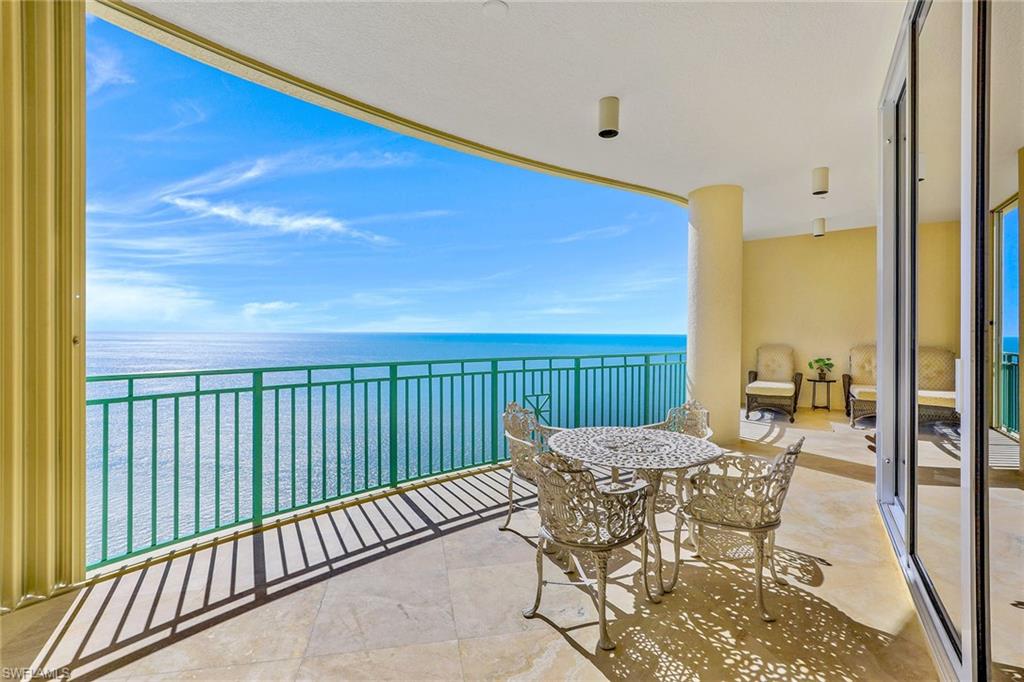 Breathtaking views at every turn, from the moment you walk into this stunning 23rd-floor penthouse in The Belize at Cape Marco. Private elevator takes you to this pristine one-owner, custom-designed unit. Wide-open floor plan with Crema Marfil marble floors, fireplace, volume ceilings and elegant crown moldings throughout. Beautiful, oversized, custom eat-in kitchen with crescent beach views, stainless steel appliances, granite countertops and built-in desk. Two master suites with custom oversized master baths, each with their own terrace overlooking views of the Gulf of Mexico and Ten Thousand Islands. Den with mahogany custom-built bookcases and shelving, all with beach views. Don't miss this absolutely beautiful, elegant, pristine unit with four terraces in each room to enjoy the Gulf of Mexico views. Located in prestigious Cape Marco with world-class amenities.