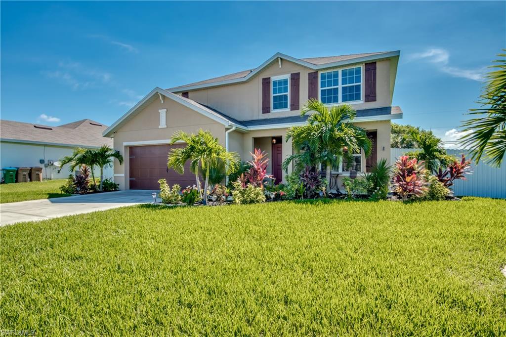 Welcome Home to the Best City in all of Southwest Florida, Cape Coral has been voted time & time again the safest, fastest growing and now most frugal city...if your looking to social distance why not upgrade your home to a nice larger space over 2800 sq feet to be exact..you will enjoy this newly updated 2016 custom home Know as The Elle Model, this home has a beautiful entrance when you walk in the door, immediately to the right is a flex space you can use as a dining room or nice sized office these floors have also been updated to a nice red oak, the kitchen has new high-end stainless steel appliances including a nice walk in pantry, granite counters with a gorgeous tile back splash to compliment the large granite island, the master bedroom is on the main floor or can be used as a mothering-law suite, once you are on the 2nd level you have 4 more rms w/laundry for easy access, & a huge bonus room, when its time to sit & relax you have lush landscaping to sit back & enjoy your Smart Home.. Sandy Beaches & Fishing not far away & the best Dinning and Shopping at your fingertips.Please come and see for yourself what we call Paradise PASSED PRE-HM INSPECTION DONE by Lic. HM Inspector
