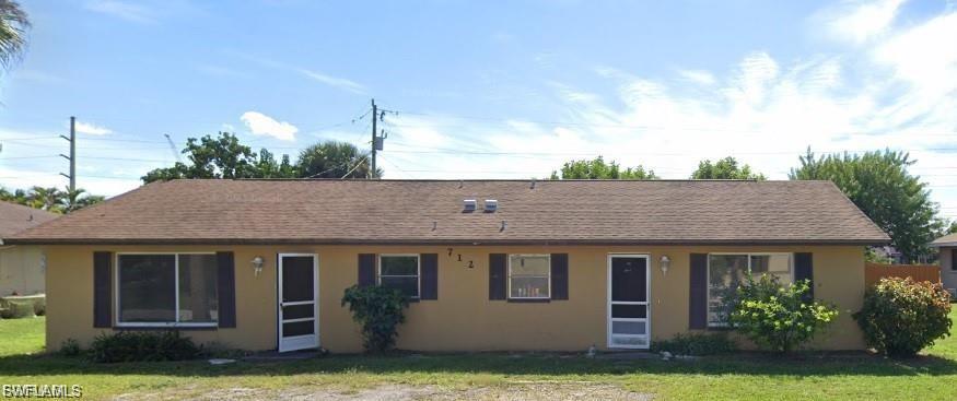 AVAILABLE NOW — Fully Furnished Downtown Cape Coral Duplex! This beautifully furnished 2-bedroom, 1-bath unit (left side of duplex) is located in the heart of Downtown Cape Coral, just steps from restaurants, shopping, nightlife, and everyday conveniences. The home features a fully equipped kitchen, a 65" Samsung TV, in-unit washer and dryer, and stylish indoor and outdoor furnishings. Enjoy a large fenced backyard and a screened lanai, perfect for relaxing or entertaining. This turnkey rental offers comfort, convenience, and an unbeatable location. Don’t wait — opportunities like this go fast!