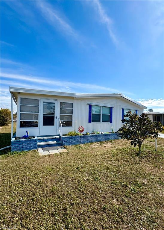 Discover comfort and convenience in this spacious manufactured home, nestled in the desirable 55+ community of Lake Arrowhead in North Fort Myers. This well-maintained residence features 2 bedrooms and 2 full bathrooms, offering plenty of room to relax, entertain, and make your own. Inside, an open and airy layout creates a bright and welcoming atmosphere. Generous living spaces provide the perfect setting for everyday living or hosting friends and family. Residents enjoy a vibrant, active lifestyle with community amenities that include a sparkling pool, a fully equipped exercise room, and a welcoming clubhouse where neighbors gather for events and social activities. The peaceful surroundings and beautifully maintained grounds add to the relaxing, resort-like feel of the community. Conveniently located in North Fort Myers, this home provides easy access to shopping, dining, and local attractions while maintaining a quiet, serene environment. Whether you’re looking to downsize or embrace a more leisurely pace of life, this home offers a wonderful opportunity to enjoy space, comfort, and community.