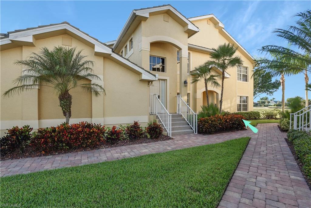 Beautifully Renovated Unit! Offering Outstanding Views of Both Lake and Golf Course. Light and Bright, new plank tile flooring, all appliances replaced in 2018 as well as Hot water heater (2018) and HVAC (2017).  Upgrades include plantation shutters, crown molding and electric storm shutters on lanai. Spacious great room design, split bedroom floor plan, including a guest room off of main living area that is perfect for a home office/den, a screened lanai, breakfast bar & nook, and a two car garage. Clubside is a small neighborhood within The Strand offering stocked lakes, community room & pool, plus it is just steps away from the Clubhouse with fine dining & casual dining, fitness center & spa, pickleball courts, Har-Tru tennis courts, play & picnic areas, poolside cafe, pool w/ lap lanes, and a full social calendar offering events such as dinner dances, wine tastings, themed parties, casino night, comedian, dueling pianos, farmers market, holiday events and much more! Fantastic Naples location, just a short drive to some of the best shopping SWFL has to offer with Mercato & Waterside Shops, and only minutes from the gorgeous beaches along the Gulf of Mexico.