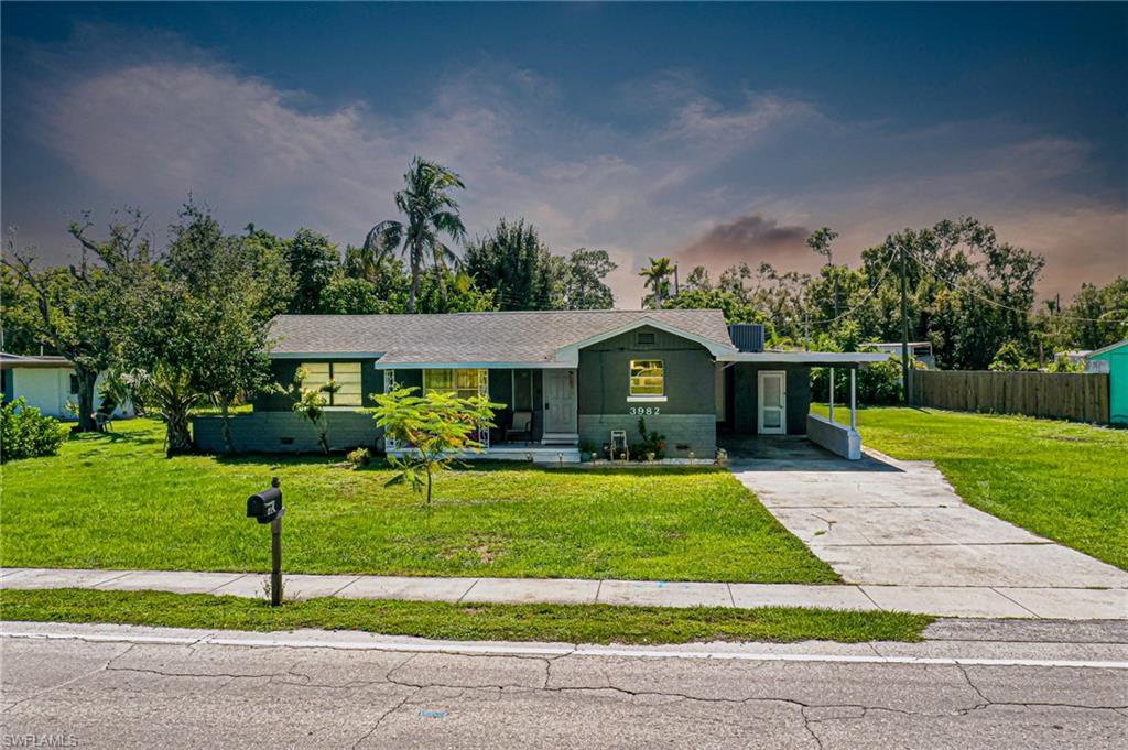 Welcome to this charming 4-bedroom, 3-bathroom home! It boasts a recently upgraded roof, A/C system and water heater, along with a modernized kitchen featuring sleek stainless steel appliances. With a spacious living area and an expansive master bedroom, this home offers comfort and space. Outside, a flourishing mature mango tree graces the oversized lot, creating a perfect setting for gatherings with family and friends. Just a short stroll away from the river, it also offers convenient proximity to the vibrant Historic Downtown Fort Myers, you'll have easy access to an array of shops, restaurants, and entertainment options. With its potential as a lucrative rental property, it's an enticing opportunity for investors. Don't miss the opportunity to make this charming abode yours!