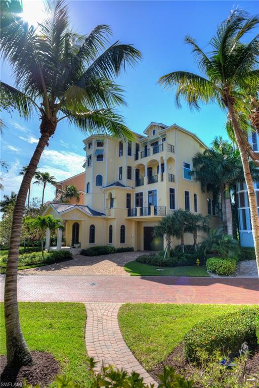 Only the finest amenities & features can be found in this home including solid concrete construction, hurricane impact windows & doors, electric shutters & screens, voluminous ceiling heights w/dramatic details & private elevator to all floors. The main level features an open great room w/folding glass doors to maximize Gulf views. The lanai is perfect for entertaining & features outdoor kitchen. The gourmet kitchen boasts the highest quality appliances and includes butler's pantry. 3rd floor includes 2 private guest suites w/ full baths & separate laundry & family room for guests. 4th floor features master suite & includes private lanai & sitting area w/stunning ocean views. The spacious master bath offers a soaking tub, large walk-in shower & stunning etched glass. State of the art electronics & security system. Barefoot Beach Gulf home amenities include clubhouse with fitness, gathering room, lighted basketball and 2 Har-Tru tennis courts. Optional beach club membership available.  Ask Broker for details.