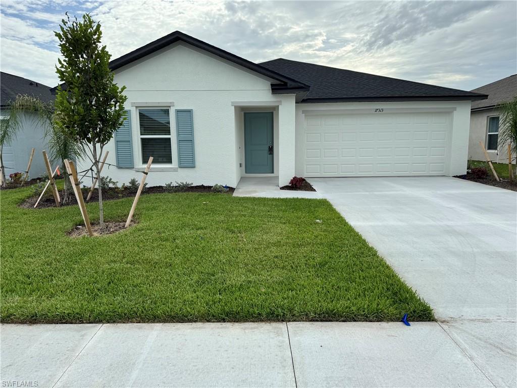DON'T MISS THIS OPPORTUNITY !!!!! brand-new 2026. Experience modern Florida living  located in Crane Landing community of Fort Myers. This beautifully designed single-story home offers approximately 1,487 square feet of thoughtfully crafted living space, featuring 3 bedrooms, 2 bathrooms, and a 2-car garage.
The open-concept design seamlessly blends style and functionality, highlighted by elegant quartz countertops, stainless steel appliances, contemporary cabinetry, and an oversized center island that serves as the heart of the home. The split-bedroom floor plan enhances privacy, while the spacious primary suite offers walk-in closets and a well-appointed private bath.
Step outside to a generously sized backyard with ample room for outdoor entertaining, gardening, or future enhancements. Combining modern finishes, comfort, and convenience, this exceptional home presents a wonderful opportunity to enjoy the best of Southwest Florida living.