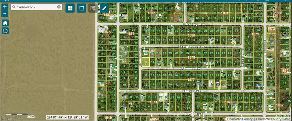 CORNER LOT PORT CHARLOTTE Beautiful oversized corner lot offers a unique opportunity to build the home of your dreams, Situated in Port Charlotte a quiet area, this land boasts panoramic views and is in a convenient location close to local amenities. With ample space to design and build, this lot is perfect for those looking to create their own personal paradise. Don't miss the chance to turn this land into your HOME!!