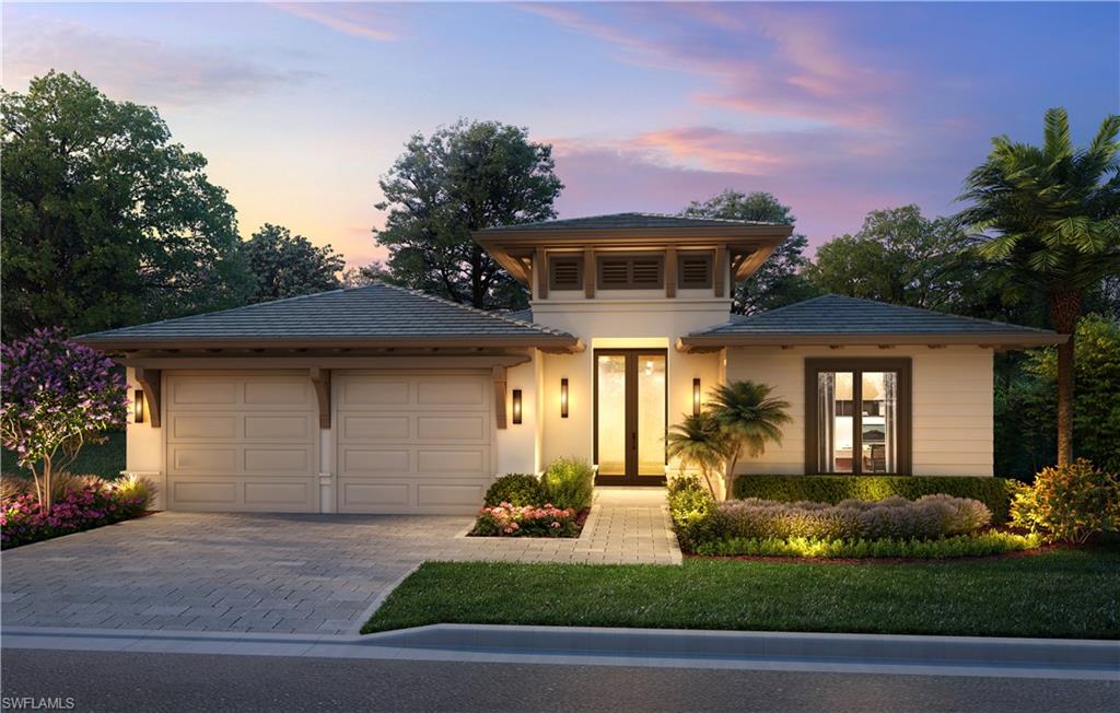 THIS HOME HAS COMMENCED CONSTRUCTION WITH ANTICIPATED COMPLETION BY EARLY NEXT YEAR! The Leighton model is a 3 BR/Den/3.5BA home being built by award winning London Bay Homes in the gated North Naples community of Cambridge Park at Orange Blossom. Within this private boutique neighborhood of 17 homes, the Leighton is situated on a beautiful private homesite with lush landscaping. This over 2900 square foot home boasts a grand great room with beams, a fireplace, built-ins and a fabulous gourmet inspired kitchen featuring Sub Zero/Wolf appliances, and custom designer Soho wood cabinetry. The open great room plan includes 10' tall sliding glass doors that lead to a lanai equipped with an upscale outdoor kitchen overlooking the picturesque custom pool/spa. The home's master suite features a luxurious bathroom with freestanding soaking tub, walk-in shower, dual vanities and two enlarged walk-in closets. Including the two-car oversized garage and outdoor living and dining areas, the Devonshire offers 4003 total square feet. This home is being sold UNFURNISHED. Minutes to the Ritz Carlton resorts, gulf beaches, Mercato, Venetian Village and fantastic restaurants and shopping!