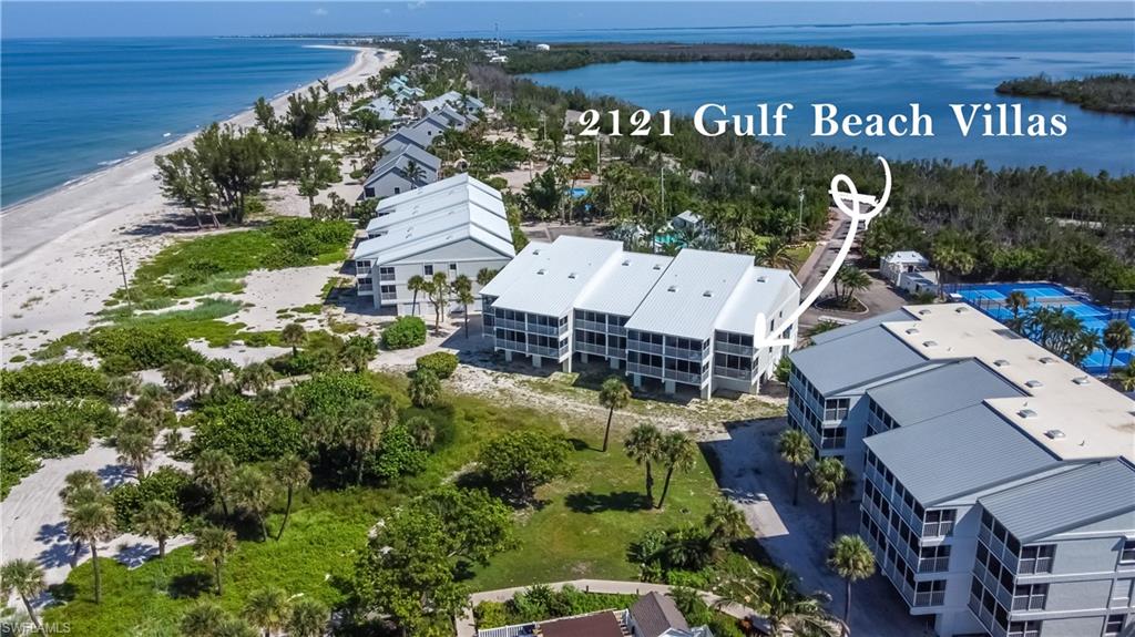 This two-story, three-bedroom, three-bath Beach Villa offers direct Gulf views and a desirable corner location that enhances privacy and natural light—an ideal combination for both personal enjoyment and rental appeal. The open-concept living, dining, and kitchen areas create a comfortable coastal setting well-suited for entertaining or unwinding after a day on the beach. Enjoy the sound of the waves and memorable Captiva sunsets from the living room or private patio.

The main level includes the primary suite with en-suite bath, a guest bedroom with adjacent bath, and a stack washer and dryer for added convenience. Upstairs, a third bedroom with en-suite bath provides additional privacy, making the layout well-suited for accommodating family, guests, or renters.

Located within Gulf Beach Villas, residents and guests enjoy access to a community pool, tennis and pickleball courts, grilling areas, and direct beach access. Just a short walk to the Village of Captiva, dining, shopping, and Starbucks, this villa offers an excellent blend of island lifestyle, walkability, and income potential.