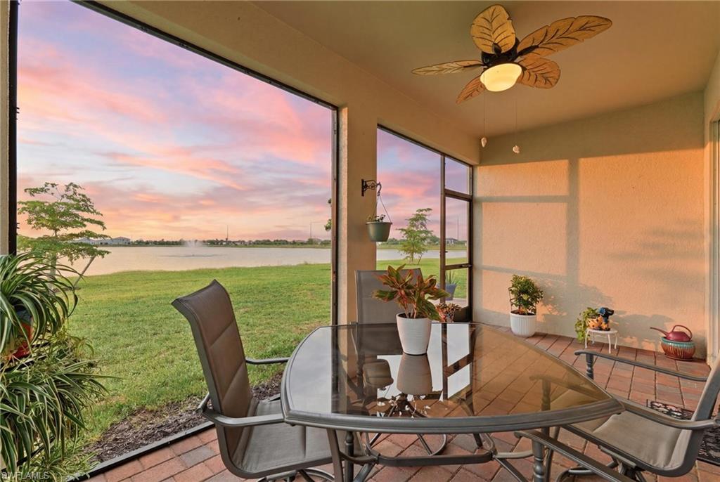 WESTERN SUNSET WATERFRONT VIEWS • NOT IN A FLOOD ZONE • MOST FURNISHINGS INCLUDED •
Enjoy stunning western sunset views over a wide lake from this beautifully maintained waterfront home in the gated community of Stonewater. Built in 2024, this 3-bedroom, 2-bath Clifton floor plan offers 1,816 square feet of thoughtfully designed living space and a move-in-ready opportunity in one of Cape Coral's most desirable newer communities.
The open-concept layout features plank tile flooring throughout the main living areas, stainless steel appliances, smart home technology, and a screened front entry that welcomes you into the home. Sliding glass doors lead to the covered waterfront lanai, creating the perfect setting to relax, entertain, and enjoy Florida's year-round outdoor lifestyle.
Offered with most furnishings included, this home is ideal for buyers seeking a seamless transition into the Florida lifestyle. Situated on a quiet cul-de-sac street, the property also features exterior security cameras and lighting, while lawn care is included through the HOA.
Stonewater residents enjoy resort-style amenities including a community pool, fitness center, pickleball courts, tennis courts, and gated entry.