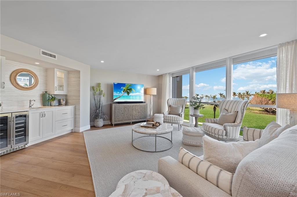 Monaco Beach Club on Gulf Shore Boulevard North is an exceptional tower within itself. Unit #302 defines the exceptional. This particular condominium offers 180-degree panoramic views of the Gulf and green-scape with northwest exposure. This beautifully renovated condominium is truly a masterpiece. All bedrooms are en suites. The kitchen features Viking appliances, an exceptional quartz countertop and custom cabinetry throughout. With no stone left unturned on the remodel, there is little left to be desired with this timeless and elegant remastering. Located in the heart of the prestigious Park Shore area, residents of the Monaco Beach Club are offered an expansive outdoor deck area with a heated pool and spa, outdoor kitchen space, cabanas with seating, a state-of-the-art fitness center, tennis courts, a conference room and the recently renovated "Monaco Room," a social room with a full-service kitchen, 24-hour front desk line of communication and a full-service concierge program. The Florida lifestyle is all wrapped into one exceptional package with this dream home.