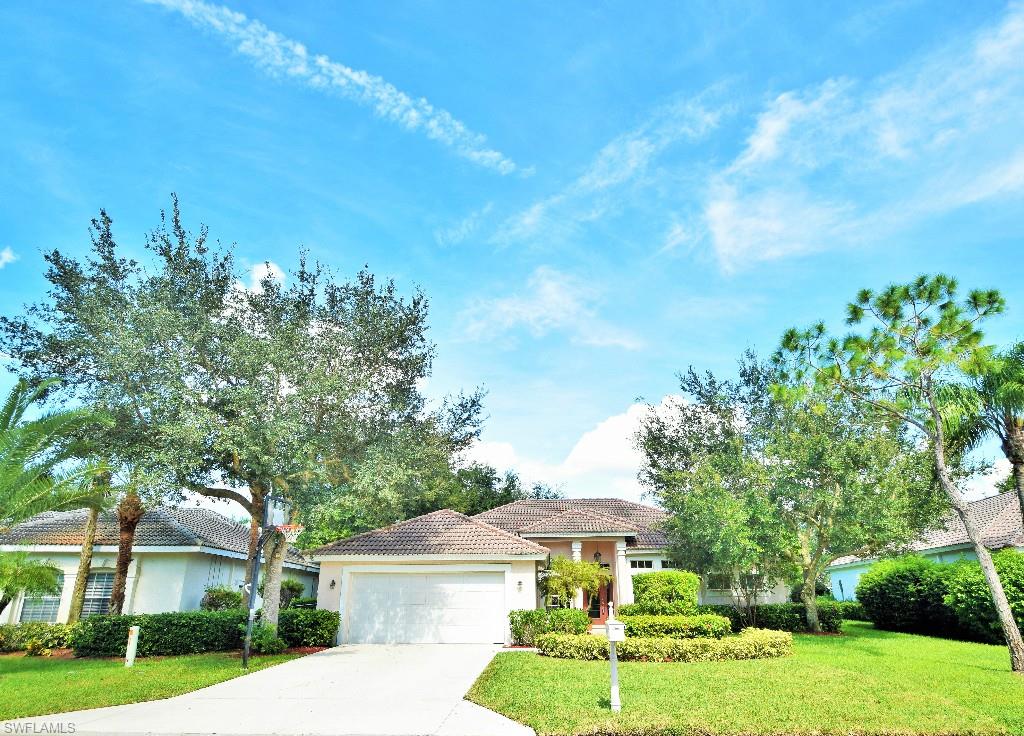 This 3 bedroom PLUS a den home is located in Pinecrest which is a quaint & quiet subdivision in the Gateway community. As you walk into the well-maintained home you will notice the unique architectural details, French doors leading out onto the lanai, upgraded ceiling fans and light fixtures and fantastic natural light coming into the home! The kitchen offers lots of cabinet space, a long breakfast bar, plant shelving, eat-in kitchen and pantry.  The large master bedroom features high ceilings, wood-like floors, French doors and the master bathroom has a separate shower & tub with dual sinks.  The other 2 bedrooms sit on the opposite side of the home with the second full bathroom creating a private guest wing.  The lanai is the perfect size for hosting a BBQ with family & friends.  New washer & dryer. Gateway has restaurants, schools, dog park, shopping and so much more! Very close to the SWFL International Airport (RSW), I-75 and the Jet Blue Red Sox Stadium.
