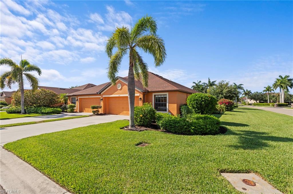 Beautifully positioned on a premium corner lot in Terra Vista, this spacious 3-bedroom, 2-bath attached villa offers serene lake views, a large screened lanai, and effortless Southwest Florida living. The open-concept floor plan features generous living and dining spaces, abundant natural light, and a split-bedroom layout ideal for both privacy and entertaining. The kitchen opens seamlessly to the main living area and overlooks the expansive outdoor space, creating an easy indoor-outdoor flow.

The oversized lanai is the true highlight — offering plenty of room for lounging, dining, and enjoying peaceful water views year-round. The primary suite features a large bedroom, walk-in closet, and en-suite bath with dual vanities and walk-in shower. Additional features include a 2-car garage, interior laundry room, and well-maintained landscaping with added privacy from the oversized corner homesite.

Located in the desirable Terra Vista community in Estero, residents enjoy a convenient location close to shopping, dining, Gulf beaches, RSW Airport, and everything Southwest Florida has to offer.