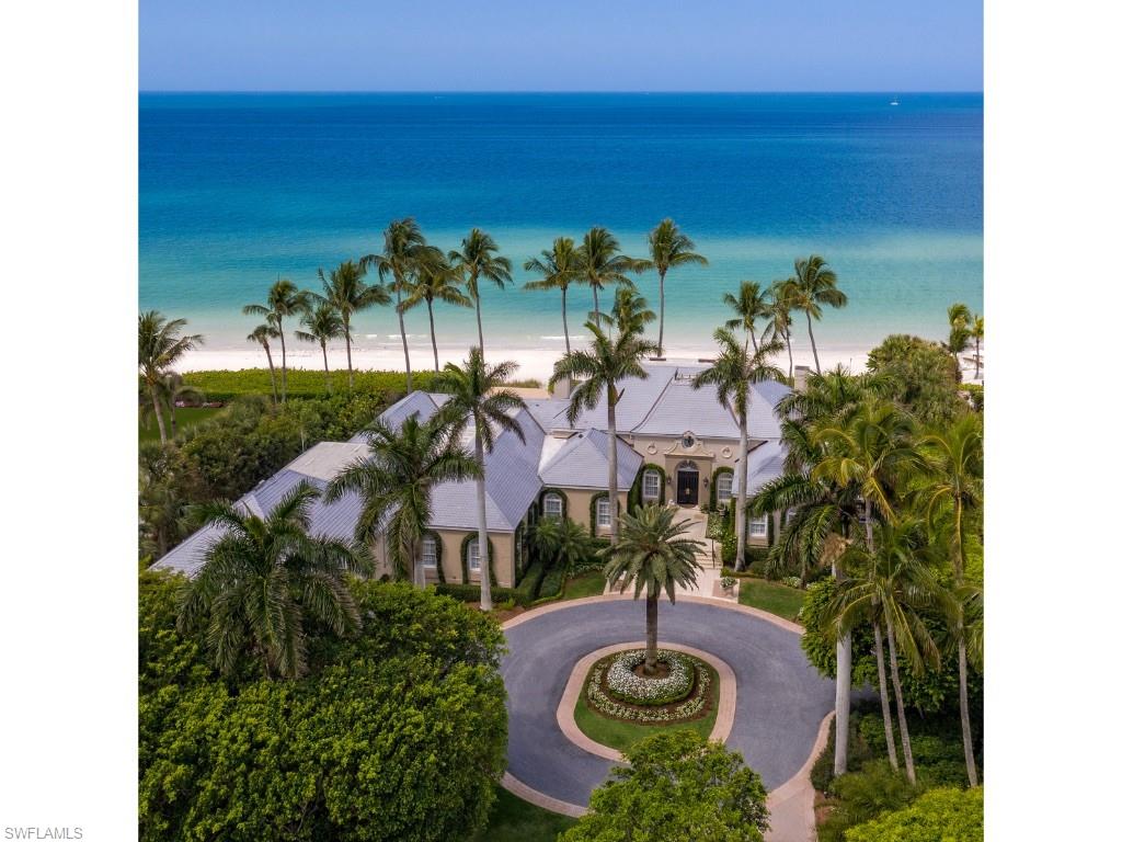 One of the most glorious and sought-after settings for a beachfront estate in Naples, Florida. Seven Bedrooms. Formal and casual entertaining opportunities. Sublime landscaping. Expansive Gulf of Mexico panorama. With Port Royal Club membership eligibility, being located just south of the Port Royal Club enables convenient access to the Club’s world class amenities.