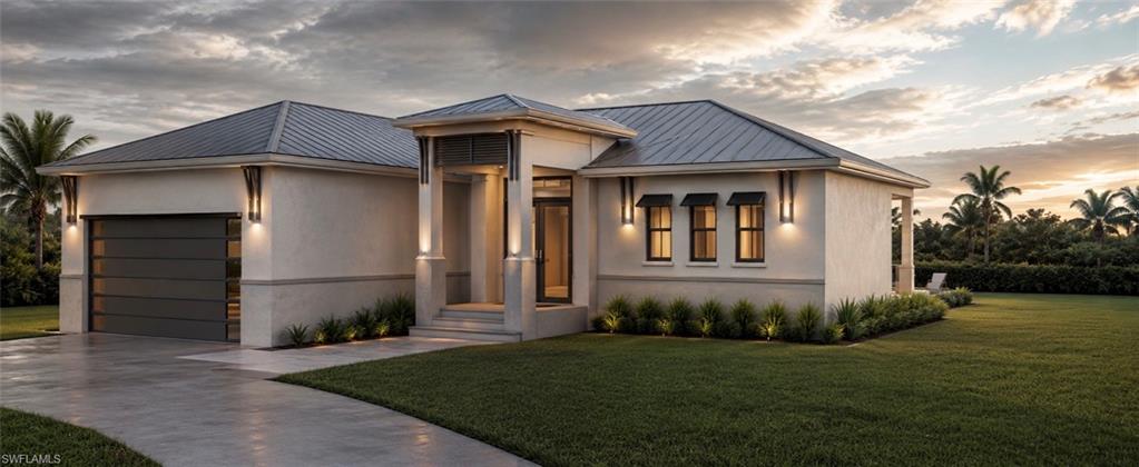 GREAT OPPORTUNITY! Build the home of your dreams. Don't miss the chance to acquire your new home in Lehigh Acres, ideally located near schools and shopping centers, and just minutes from Route 80 and I-75. This beautiful home features a modern architectural design and high ceilings, allowing you to choose your own finishes. It boasts a spacious living area surrounded by impact-resistant doors and windows, a kitchen with wood cabinetry and quartz countertops, and brand-new stainless steel appliances. What are you waiting for? Contact us—we’ll make your dream a reality.