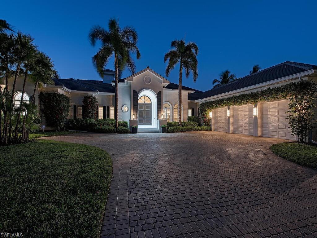 Sublime setting describes this tastefully updated residence in the heart of Grey Oaks. Located on the 18th fairway of the Palm Course, the privacy and expansive views are unrivaled. Featuring charming coastal selections throughout, the floor plan allows privacy in the bedroom locations and cozy, intimate gatherings in the common spaces. The front elevation and design is perfection in scope and scale. A rare offering in the Grey Oaks community.