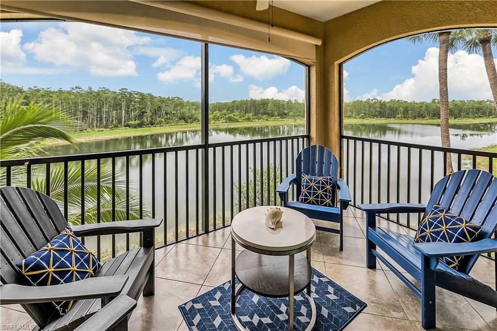 Just listed! This beautifully appointed turnkey furnished third-floor Birkdale floor plan offers an exceptional opportunity to experience the award-winning lifestyle of Treviso Bay. Featuring 2 bedrooms, 2 bathrooms, 1,232 square feet of thoughtfully designed living space, a covered carport, and a screened lanai overlooking peaceful lake and preserve views, this residence is ideal as a full-time home, seasonal retreat, or investment opportunity.
Designed touches throughout, the interior showcases numerous upgrades, including tile flooring throughout the entire condo, designer lighting and fixtures, decorative accent finishes, a stylish kitchen backsplash, upgraded paint, brushed nickel hardware, and tasteful furnishings throughout. The open-concept layout seamlessly connects the kitchen, dining, and living areas, creating an inviting space for entertaining and everyday living.
Unwind on the screened lanai while taking in the tranquil lake and preserve views, complete with a ceiling fan and  popular Adirondack furniture for year-round comfort. Additional updates include upgraded plumbing water valves, a newer garbage disposal, updated window treatments, and several thoughtful enhancements, making this home truly move-in ready.

This residence includes the highly desirable Social Membership, providing access to Treviso Bay's exceptional resort-style amenities, including a spectacular lagoon-style pool with waterfalls, lap pool, poolside restaurant and bar, state-of-the-art fitness center, aerobics studio, full-service spa and salon, tennis, pickleball, bocce courts, scenic walking and biking trails, a tennis pro shop, and an active calendar of social events. Social members also enjoy seasonal access to the community's private TPC golf course from May through October.

Ideally located just minutes from Downtown Naples, Fifth Avenue South, Marco Island, and Southwest Florida's world-famous white sand beaches, this exceptional property combines luxury, convenience, and the ultimate resort lifestyle within one of Naples's most sought-after gated communities.