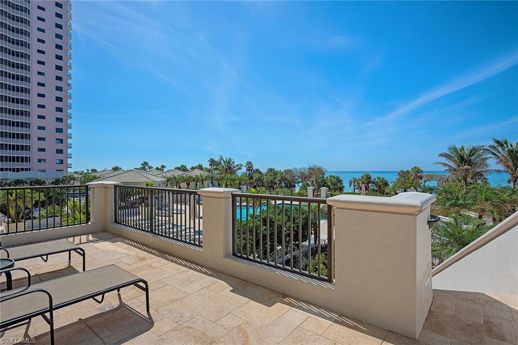 Experience the perfect blend of luxury, convenience and coastal living in this exceptional second-floor beachfront residence. Step outside to your private screened-in terrace, or enjoy the expansive open-air terrace just beyond, where steps lead directly to the pool and pristine beach. Spanning 3,200 square feet, this home offers an unparalleled combination of high-rise convenience with the spaciousness and privacy of a single-family residence. Boasting three generously sized bedrooms, separate living and family rooms, nine-foot ceilings, two deeded parking spaces and an air-conditioned storage unit, every detail of this meticulously maintained home reflects sophistication and comfort. With breathtaking views of the Gulf of Mexico and a beautifully remastered pool area, this property provides the ultimate in luxury living. As a resident, you will enjoy immediate membership to the exclusive Bay Colony Beach and Tennis Clubs, just steps from your door, offering a lifestyle of unparalleled leisure and recreation.