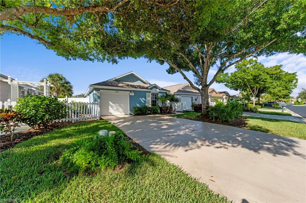 Welcome to Sterling Oaks, where location truly sets this home apart. Situated off Bonita Beach Rd and US-41 in one of North Naples' most desirable gated communities, this residence places Barefoot Beach just minutes from your door, with the shopping and dining corridors of both Naples and Bonita Springs within easy reach.

The home features 2 bedrooms plus a den and 2 baths, with a freshly painted interior that presents beautifully throughout. The den lends itself equally well to a home office, study, or additional guest accommodations, and the home is offered partially furnished, allowing for a seamless transition whether you intend to reside seasonally or year-round.

Outdoor living is a defining feature of this residence. The extended lanai captures a serene lake view and is equipped with an electric storm shutter for both convenience and peace of mind, while a sunny patio provides a second setting for morning coffee or evening gatherings.

Sterling Oaks is known for its exceptional amenities, including a clubhouse with on-site dining, a community pool and spa, fitness center, sauna, tennis, pickleball, bocce, a cabana, and a play area. The community fosters an active, social atmosphere that residents enjoy throughout the year.

Schedule your private showing to appreciate the lake view, the lifestyle, and the location firsthand.
