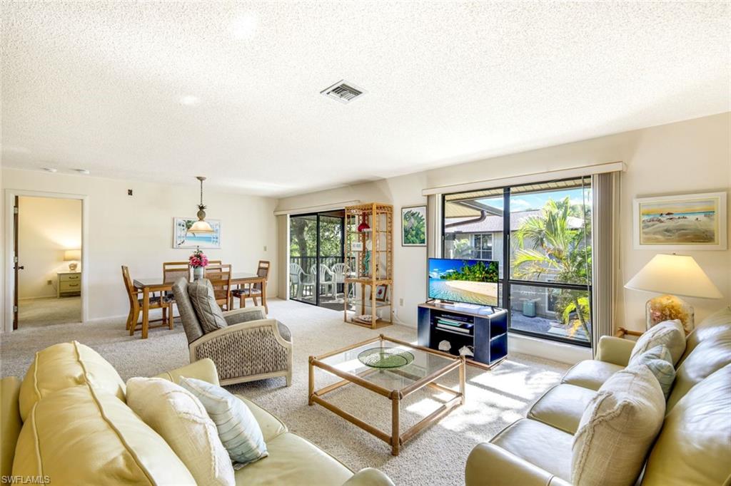 Discover your island escape at Blind Pass, one of Sanibel’s most beloved West End communities—perfectly positioned just a short stroll from the world famous sands of Bowman’s Beach. This turnkey furnished, second floor condo offers the ideal blend of comfort, privacy, and resort style amenities in a serene natural setting.
Located in an ideal spot within the community, A201 enjoys relaxing views of the lush tropical courtyard with the pool just within sight—a wonderful backdrop for morning coffee, reading, or unwinding after a day in the sun. The nearby covered carports add everyday convenience, with quick access in and out of the unit.
Inside, the spacious layout features an inviting living and dining area that flows naturally onto the lanai, creating a light filled space perfect for relaxing or entertaining. The split bedroom floor plan ensures privacy for you and your guests, and the condo comes turnkey, offering an effortless transition for immediate personal use or vacation enjoyment.
Blind Pass is renowned for its resort level amenities spread across more than seven acres of tropical landscaping. Residents and guests enjoy the island’s largest free form heated pool, two tennis and pickleball courts, five gas grills, and an on site clubhouse and office with guest WiFi and computer access. For adventurers and nature lovers, the community offers complimentary kayaks, canoes, and paddleboards for exploring the spectacular Clam Bayou, as well as a private pedestrian bridge leading to the sand. The location places you just moments from the island’s famous breathtaking sunsets, world class shelling, wildlife viewing, and miles of paved biking trails.
With weekly rentals allowed, A201 offers excellent potential as an income producing property while still functioning beautifully as a personal island retreat. Whether you envision a peaceful getaway, a seasonal escape, or a coastal home to enjoy year round, this condo delivers the quintessential Sanibel experience—natural beauty, resort amenities, and the timeless charm of the island’s quiet west end.
Your Sanibel sanctuary awaits at Blind Pass.