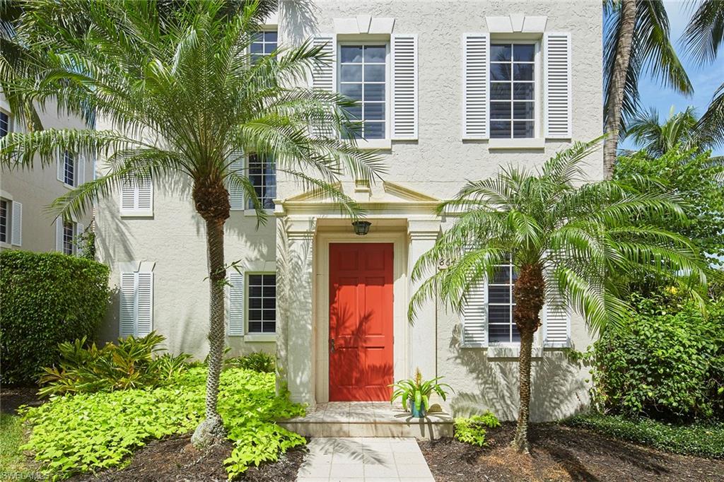 Chatham Place, a private enclave of only 16 residences, offers the southern charm of fountains, courtyards and balconies. This elegant, free-standing three-story townhome with private elevator offers four en-suite bedrooms plus den, 4.5 bathrooms, an attached two-car garage and is offered with furnishings negotiable. Both the 1st-floor great room and kitchen have 12-foot walls of glass sliding doors opening to a private, tropical landscaped fenced yard with splash pool and patio. The spacious master bedroom suite encompasses a den, wet bar, sitting area, a 20-foot walk-in closet and a Juliet balcony. Crown molding, plantation shutters, impact windows and doors and travertine marble flooring on main level. This pet-friendly community is within walking distance to the bustling activities of 3rd Street South, 5th Avenue South and also the beautiful Gulf beaches.