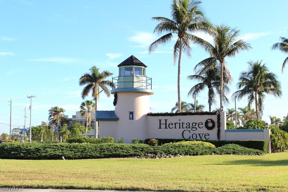 Come and discover what it feels like to love where you live at Heritage Cove! A 55+ gated community close to shopping, dining and the beaches! Lovely, Move-in ready, attached villa with single car garage, features split bedroom floor plan, large tile flooring throughout living areas and bedrooms for easy maintenance and large eat-in kitchen with open breakfast bar convenient for that first cup of Joe! Adjacent to the breakfast bar is the formal dining area perfect for hosting family dinners. Sky-lights in the entrance bring in natural lighting and large windows with Plantation shutters throughout add to the feel of the Florida lifestyle! Cap-off your day by indulging in Florida's breathtaking sunsets from the spacious, screened-in Lanai overlooking lake with added Fabric Hurricane Roll-down shutters adding security for your peace of mind! Heritage Cove is an active 55+ community with resort style heated pool & spa, shuffleboard, tennis, pickleball, bocce and much more! You can afford to dwell well, call for your private showing today!