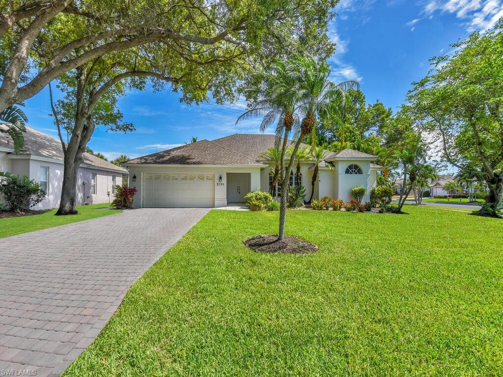 NEW PRICE! Don't miss out on an opportunity of a lifetime!  Look at how much the area is going for; a few upgrades (house is move in ready), and your value will sky rocket.  Look at how much you will save in association fees if you only have to pay $1600 per YEAR. Discover Briarwood, a 24-hour guard gated, 240 acre sought-after community nestled in the heart of Naples along Livingston Road, South of Golden Gate Parkway and North of Radio Road. This 1946 sq. ft. home is on a .26 acre corner lot; features 13 foot vaulted ceiling in the living room, a spacious family room, split-floor plan and inside laundry room with laundry tub, a large screened lanai, an extended new paver driveway, new carpet and freshly painted and an over-sized two car garage. A/C, water heater, washer and dryer have been replaced and whole house generator wiring equipped. Residents and visitors enjoy an array of amenities within close walking distance: Air-conditioned club/social room, Basketball, Children’s Playground, Lacrosse/Soccer field, Pickleball, Two heated pools (lap and resort style), Tennis, and Sand Volleyball. Enjoy the tranquility of ten lakes, preserve areas, miles of sidewalks for walking, jogging and biking. Briarwood is one of the only gated communities in Naples that allows 52 leases per year (7 day minimum rentals) which makes it a very desirable neighborhood for full-time residents as well as a great opportunity for AirBNB/vacation rentals as a great cash flowing investment. Very low HOA fees of $400/quarter and located in the X-500 flood zone. Easy access to everything in Southwest Florida - sugar sand beaches of the Gulf of Mexico, Olde Naples dining, festivals, shopping & entertainment, Coastland Center Mall, local and regional parks, golf and tennis clubs and RSW International Airport via Interstate 75. Ready for quick occupancy or customization to tailor the home to your individual tastes. Daily showings!