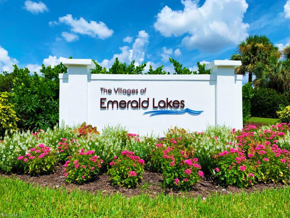 Bring your best self to this amazing Location! 3 bedrooms, 2 bath home in a most desirable neighborhood of Emerald Lakes with low low HOA. The home features updated bathrooms with jetted jacuzzi, the high vaulted ceilings add a sense of grandeur. The home has plantation shutters, an outdoor lanai and pool with amazing sunset views every night. private patio for grilling. Recessed lighting has been added, Close to the best beaches in SWFL they are less than 5 miles away! Fine dining and fine shopping are located nearby at Mercato and Waterside Shops. This home is located in one of the top-rated public-school districts and also very close by the best private schools in all of Collier County.