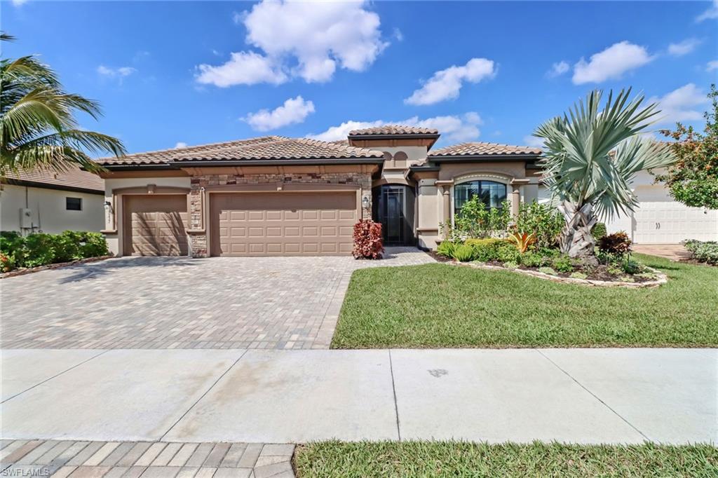 Step inside this beautiful home in Bent Creek Preserve. One of the most desirable communities in North Naples, this 4 bedroom 2 bathroom 3 car garage home is waiting for you. This house has everything you need for you and your family to move right in such as granite counter, stainless steel appliances, extended lanai for entertainment, security camera system, Ring doorbell system, private landscape wall in the yard with many more upgrades. You have many choices for restaurants, A-Rated Schools and the upcoming development The Pointe at Founders Square right in the corner of Immokalee Road and Collier Boulevard. The clubhouse amenities offer Tennis Courts, Pickleball Courts, Bocce Courts, Resort Style Pool, Spa, Billiards, Gym, fire place, steam room, children's playground, and basketball hoop.