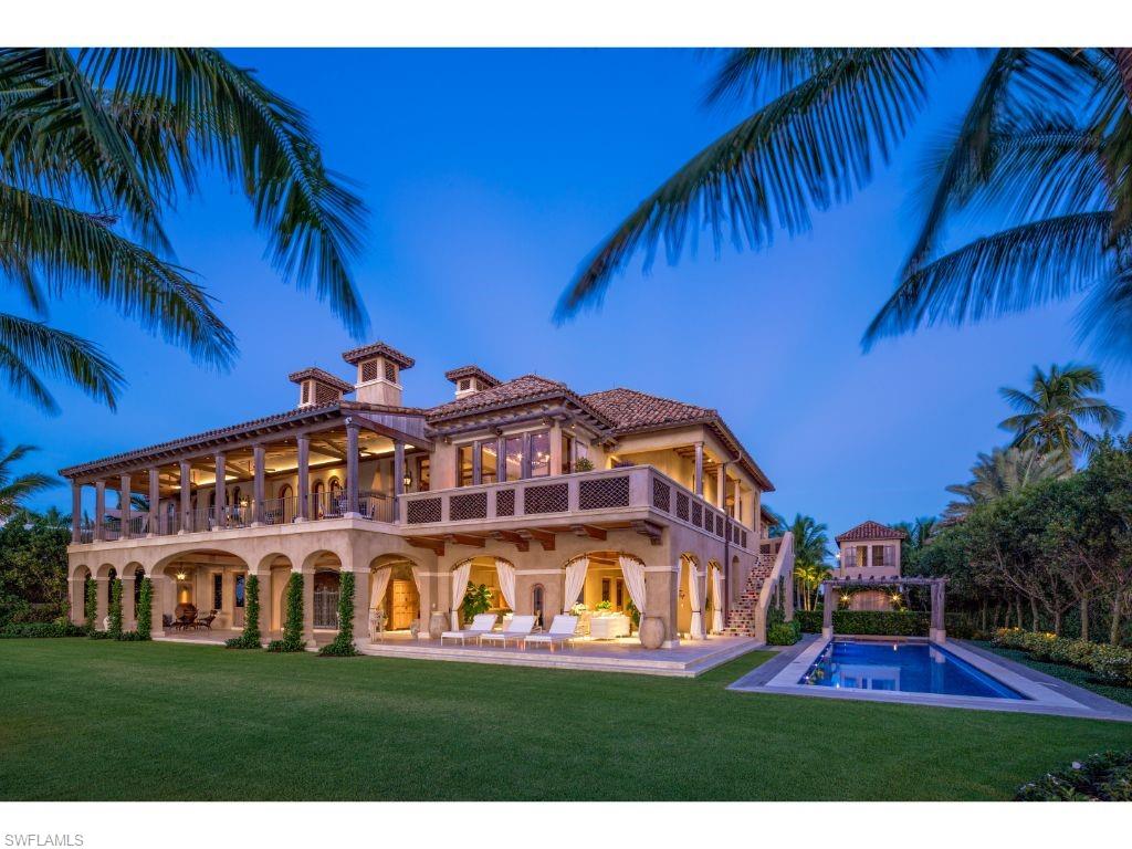 If one desires one of the very best beachfront locations in Naples, built to exacting standards by one of Naples finest builders and designed by one of Naples finest architects, then this property should be the first property one visits. Completed in 2014, the home has a sense of beauty and grace rarely achieved anywhere else in the world. Spend time reviewing this iconic home. It will be one of your most rewarding real estate experiences. This is a very rare and exciting offering. Not all photos are current. Port Royal Club membership eligibility.