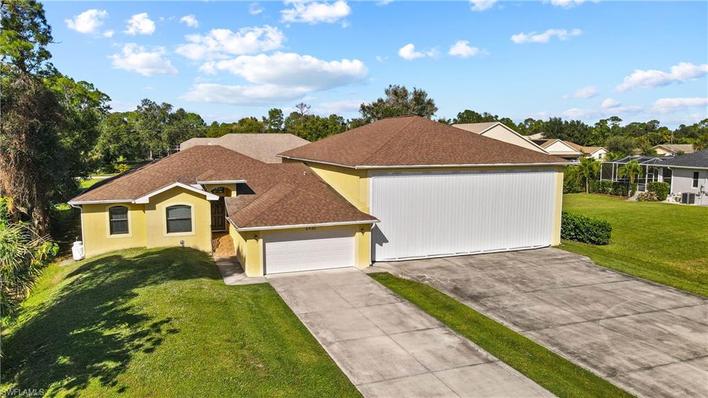 Impeccable airpark home with amazing hangar space now available in SWFL's aviation wonderland! This Buckingham Airpark (FL-59) 3 BD/3 BA pool home has been meticulously maintained. The moment you enter this home, you will appreciate the abundance of space in the LR/DR with the hardwood flooring, vaulted ceiling, and 12 ft pocketing sliding glass doors opening to pool area. Cherry cabinets, granite countertops, SS appliances with gas oven will please any chef. Separate two car attached garage, no need to share your hangar space with cars! While the home is beautiful, the hangar with all it has to offer, is every pilot's dream! Footprint of hangar is 2500+sq ft. Hydroswing door is 40'x15'. Separate 500 sq ft AC workshop, two storage rooms, and access to pool bath from hangar. Wait, there is still more, 2nd floor 200sq ft office space overlooking hangar AND 500 sq ft efficiency apt with private entrance. This home has impact windows, spray foam insulation in attic (energy efficient) and whole home R/O system! This seller thought of everything when he had the home built! Must see home to appreciate! Runway is 4500'x400' lit concrete surface.  Link to Matterport virtual tour provided.