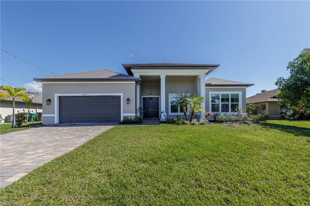 This almost new 4 bedroom 3 full bath home with dual sinks in ALL bathrooms is located in a highly sought after neighborhood in SW Cape Coral. The brand new saltwater pool was just added in October. You'll notice the tile and crown molding throughout. As you enter the front doors, the open concept great room and kitchen with granite and stainless appliances will greet you! The formal dining room is still open to the rest of the living area, although it is its own separate room. Whether you're looking for an amazing place to call your own or an investment property to either rent out or Airbnb this is the place for you!
