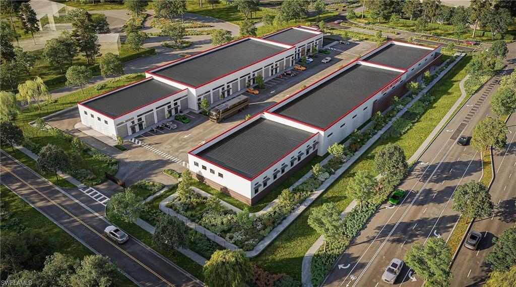Introducing ESTERO MOTORPLEX, Southwest Florida's premier luxury car condo and storage condominium community, ideally located just west of I-75 on Estero Parkway. Designed for automotive enthusiasts, collectors, RV owners, and boat owners, this exclusive development features 40 premium units built with precision, passion, and performance.

Unit C is the largest floorplan available at Estero Motorplex, offering approximately 2,150 SF (86' x 25') with garage doors on both ends for convenient drive-through access. Designed for motorcoaches, RVs, boats, trailers, collector vehicles, and specialty storage, the dual-access layout allows for effortless loading, unloading, and vehicle maneuverability.

The expansive open-span interior provides exceptional flexibility for multiple vehicles, oversized toys, workshop space, or a custom enthusiast retreat. A spacious mezzanine loft offers additional room for an owner's lounge, office, simulator, fitness area, entertainment space, or showroom overlooking your collection.

Each unit includes a private bathroom, laundry hookups, premium construction, and extensive customization opportunities. Owners enjoy dedicated wash and detailing areas, 24/7 security, controlled access, and a community built around a shared passion for automotive excellence.

This listing is for Unit C (2,150 SF), the largest floorplan available at Estero Motorplex, featuring a mezzanine loft and dual garage door drive-through access. Virtual renderings are for illustrative purposes only.