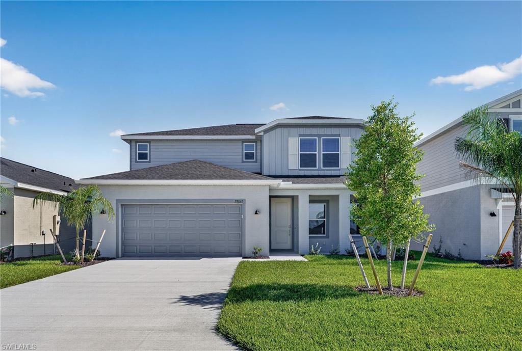 MOVE-IN READY!! Step inside this stunning 2,391-square-foot two-story home featuring a spacious flex space perfect for entertaining right off the entry. The open-concept living area flows seamlessly to a covered patio, creating an ideal setting for indoor-outdoor living. A versatile first-floor bedroom offers flexible use, while upstairs you’ll find three additional bedrooms, including a serene owner’s suite with a private bathroom. The chef-inspired kitchen shines with quartz countertops, stainless steel appliances, and designer cabinetry. Enjoy the convenience of a two-car garage with keyless entry and a hurricane-rated door. With smart home technology and energy-efficient features throughout, this home is designed for modern living. Don’t miss your chance—homes like this move quickly!

Prices, dimensions and features may vary and are subject to change. Photos are for illustrative purposes only.