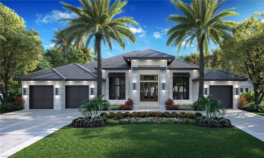 640 Starboard Drive is the home that will impress all and is designed for entertaining. Currently in progress by Borelli Construction - Naples' most in-demand luxury builder with three generations of experience - with a target completion of late Summer 2022. Starboard Dr is a peaceful street in The Moorings and members only beach access is available for nominal annual fees. The exterior of this home will feature a West Indies style and two tranquil fountains flanking the front entrance. The grand foyer leads into a large great room with all the space and more for hosting friends and family. Tucked behind the kitchen is a large walk-through butlers pantry with convenient access from the garage and the kitchen. The 10-ft tall sliders open fully to the covered lanai complete with a full outdoor kitchen & fireplace. Protected by both retractable screens and hurricane shutters provides the flexibility to enjoy the space open to the pool & spa or closed. Top-notch features include Sub-Zero/Wolf appliances, whole-house generator, Crestron lighting & home automation, French white oak floors throughout, oversized moldings, fully built closets, window coverings, natural stone & so much more.