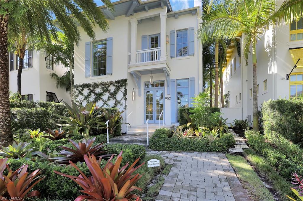 Stylish, spacious, south-facing and remarkably well-situated are just some of the many accolades for this Olde Naples villa. Four blocks to the renowned shops and restaurants on 5th Avenue and an even shorter stroll to nearby marinas, this highly upgraded residence is certain to satisfy the most discerning homebuyer. With four bedrooms plus sun-drenched den, four full and one half-bath, this is the ideal spot to hang your hat for the upcoming season. With features and furnishings too many to list here, this is certainly an opportunity that will not last long.